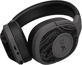 boAt 2025 Launch Rockerz 411, 40Ms Low Latency, 40Hrs Battery, 40Mm Drivers, ENx Tech, Stream Ad Free Music via App Support, Bluetooth Headphones, Wireless Over Ear Headphone with Mic (Active Black)