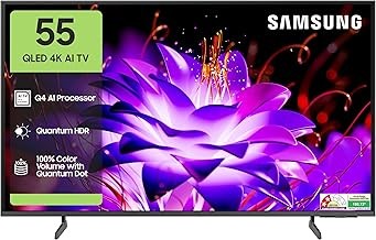 Samsung 138 cm (55 inches) Vision AI 4K Ultra HD Smart QLED TV QA55QEF1AULXL